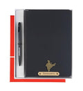 Personalized Name & Charm Leather Diary and Pen Gift Set (Black) Customized Corporate Gifts